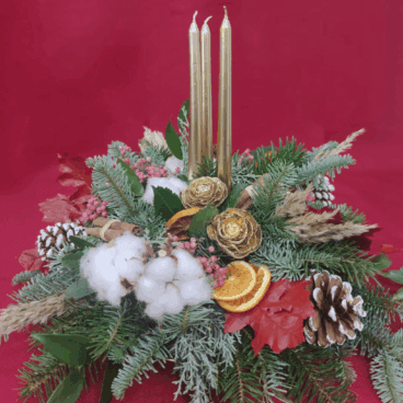 Centros de mesa navideños en Floristería Mandarina