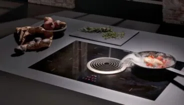 Cocina de inducción con extractor integrado