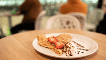 Crepe con nata y nutella en Portal de la Marina