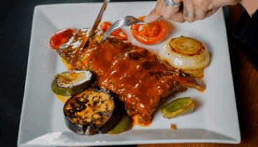 Ensalada templada de pollo en La Casa del Ratón