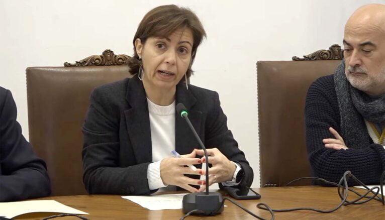 Maria Josep Ripoll en su intervención durante el pleno extraordinario de diciembre