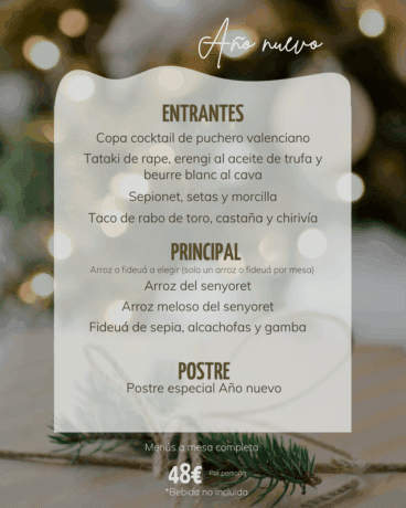 Menú de Año nuevo en Restaurant Estanyó