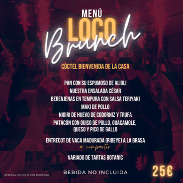 Menú Loco Brunch de Botanic