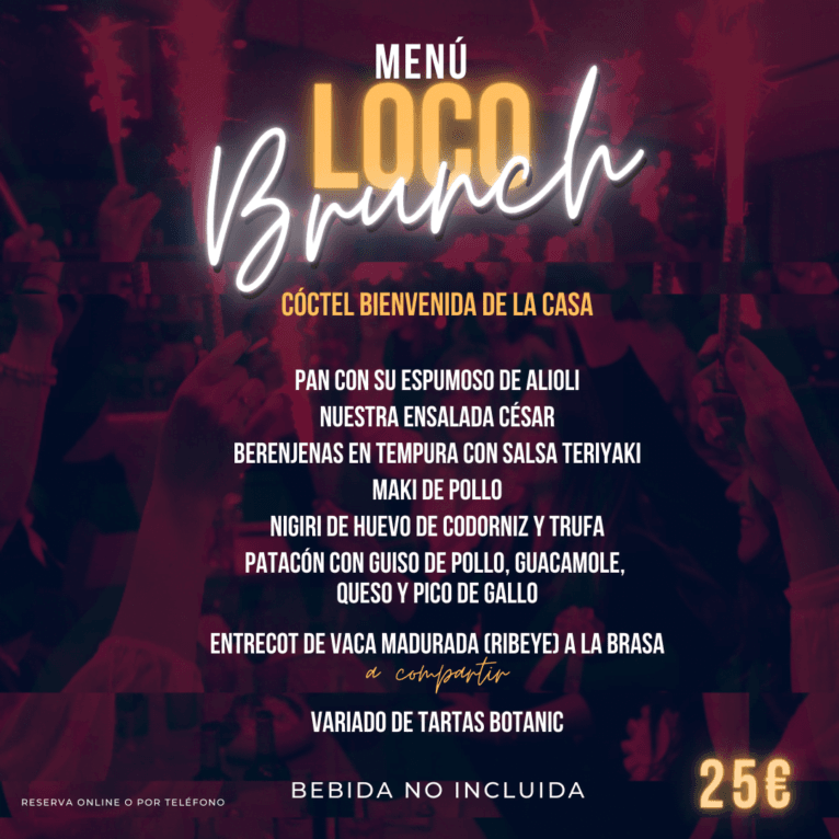 Menú Loco Brunch de Botanic