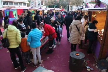 Mercat de Nadal de Dénia durante las primeras horas del sábado