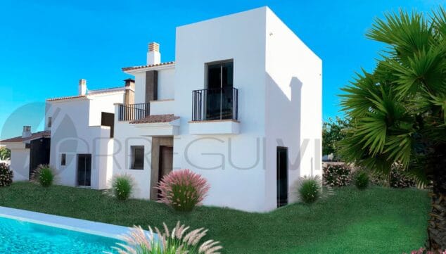 villa con piscina privada en la siesta