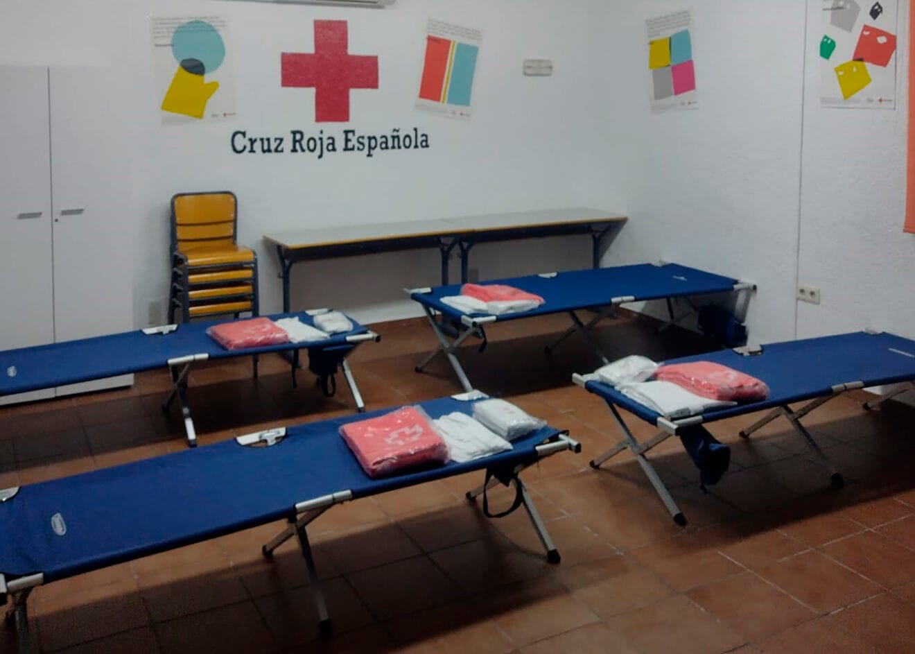 Albergue de Cruz Roja para personas sin hogar