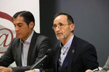 bartolome nofuentes durant l'esmorzar informatiu