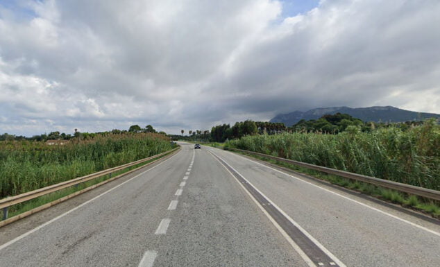 Imagen: Carretera CV-725 de llegada a Dénia