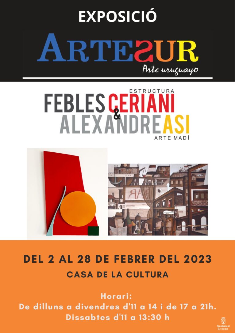 Cartel de la Exposición de Arte Uruguayo en Dénia