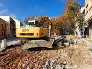 Trabajos de la segunda fase de la plaza Valgamediós