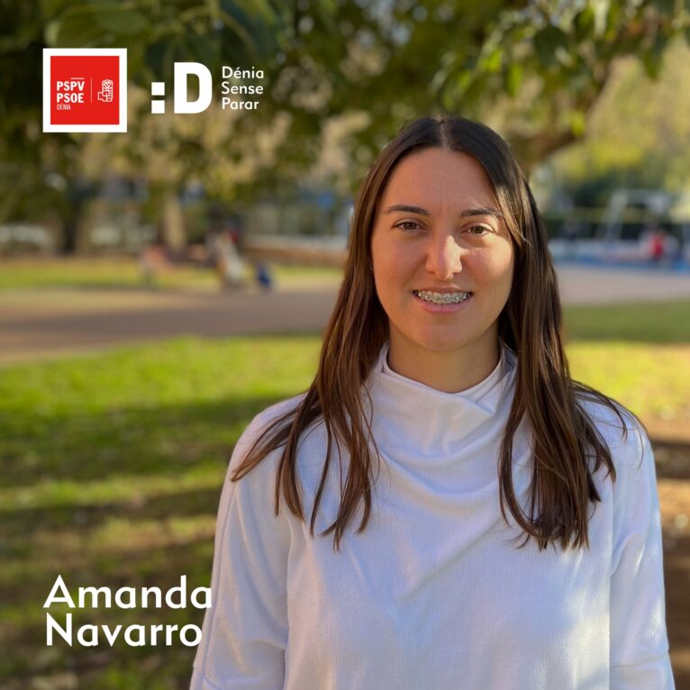Amanda Navarro, miembro de la lista del PSPV Dénia