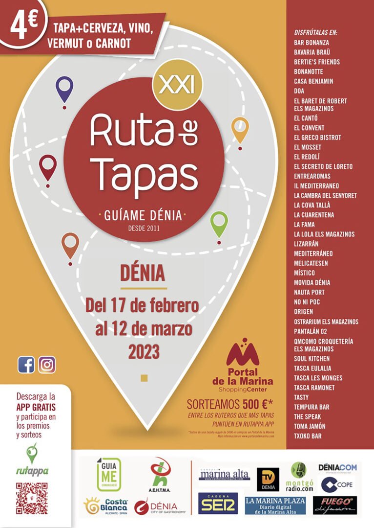 Poster of the XXI Tapas Route of Dénia