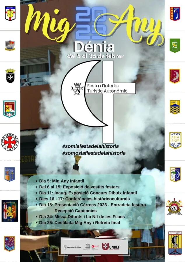 Programa de Mig Any de Moros y Cristianos de Dénia 2023 2 Imagen: Cartel del Mig Any de Dénia de 2023