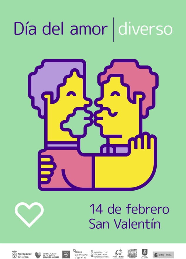 Dénia celebrará San Valentín «en favor del amor universal, igualitario y diverso» 2 dia del amor diverso en el san valentin de denia