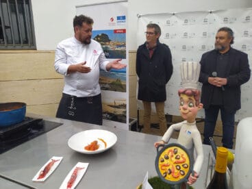 El chef Jordi Andrés y los compositores Javier Pinto y Josep Pastor