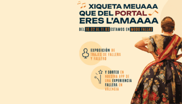 exposicion fallera en el portal de la marina