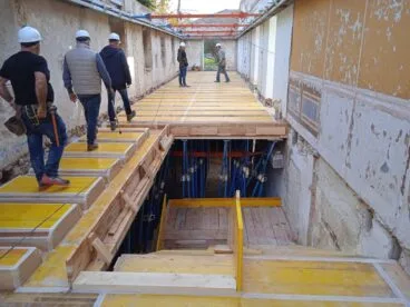 Interior del edificio de Torrecremada el pasado diciembre