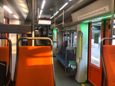 Interior del nuevo tren de Dénia