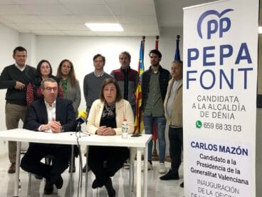intervencion de pepa font durante la visita de toni perez a denia