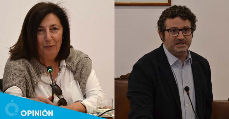 Pepa Font, candidata del PP, y Óscar Mengual, concejal del Ayuntamiento de Dénia