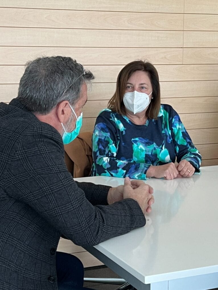 Pepa Font en la reunión sobre la situación de la reversión del Hospital de Dénia