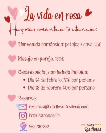 Reserva ya por San Valentín en Hotel Les Rotes