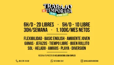 trabajo de temporada en heladeria verdu