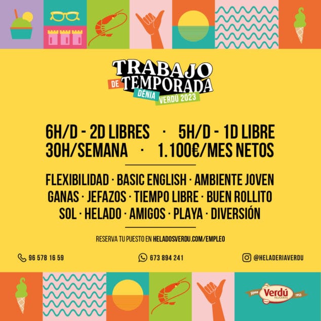 Imagen: Trabajo de temporada en Heladería Verdú
