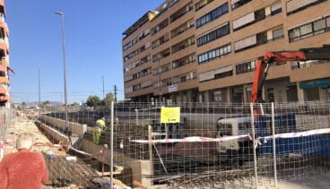Trabajos en Benidorm que han afectado al recorrido de la Línea 9 del TRAM