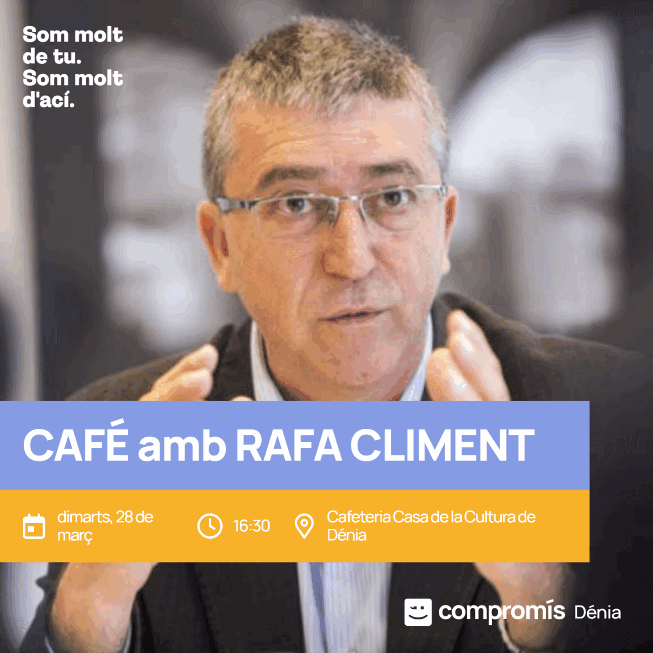 Café Obert de Compromís Dénia con Rafa Climent
