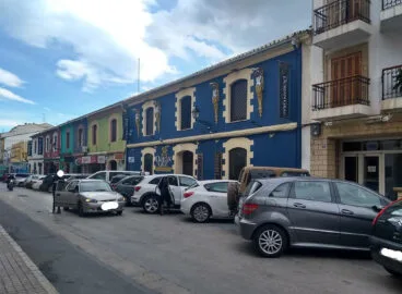 Calle La Mar antes de la peatonalización parcial