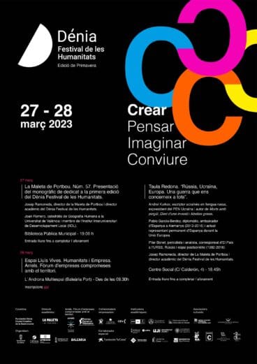 Cartel de la edición de Primavera del Dénia Festival de les Humanitats