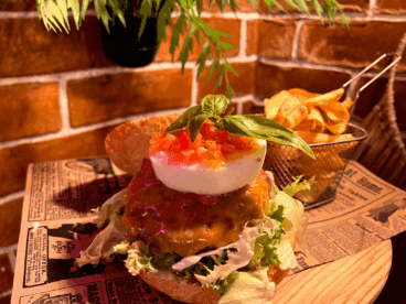 Deliciosas hamburguesas con patatas