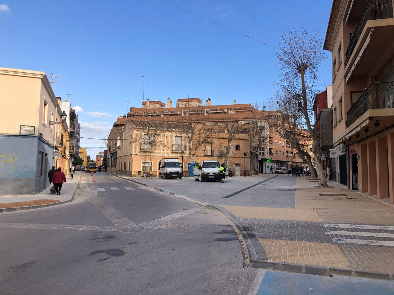 Estado actual de la plaza Valgamediós tras las obras