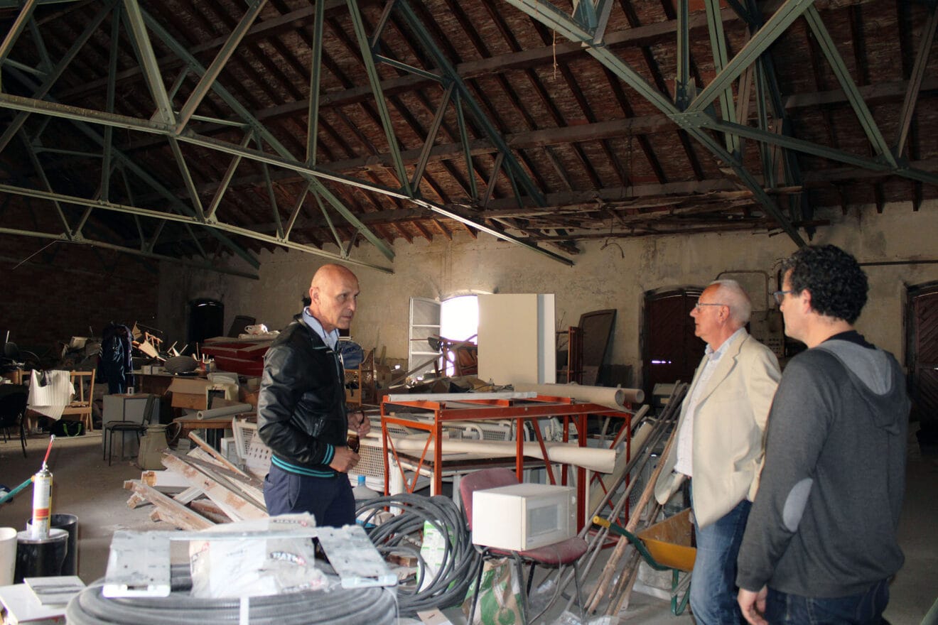 Interior del almacén destinado a la pasa en el siglo XX en Dénia