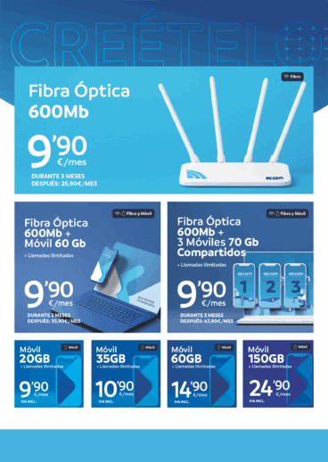 Oferta de fibra óptica de Excom
