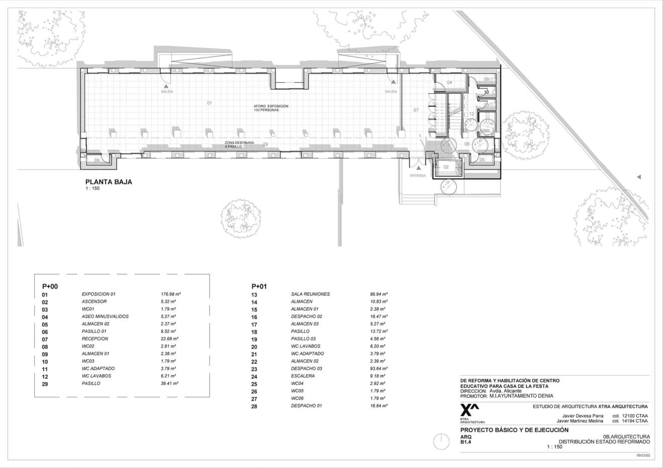 Plano de la planta baja del Museu Fester de Dénia