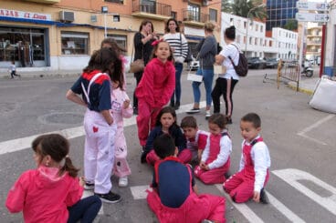 Plantà de las Fallas de Dénia durante la tarde del lunes 08