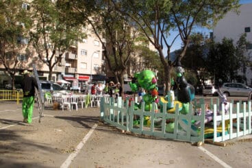 Plantà de las Fallas de Dénia durante la tarde del lunes 15