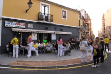 Plantà de las Fallas de Dénia durante la tarde del lunes 26