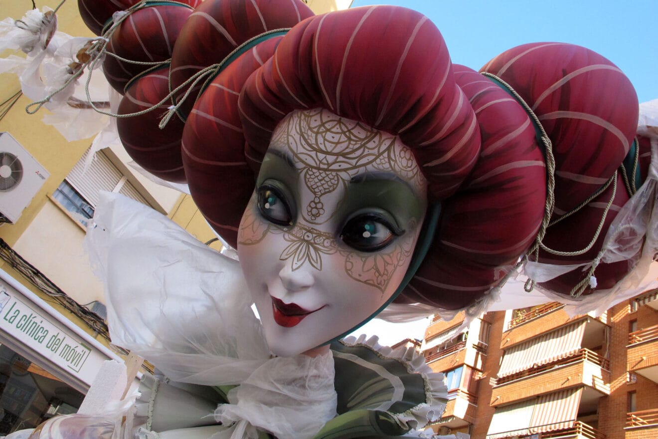 Plantà de las Fallas de Dénia durante la tarde del lunes 28