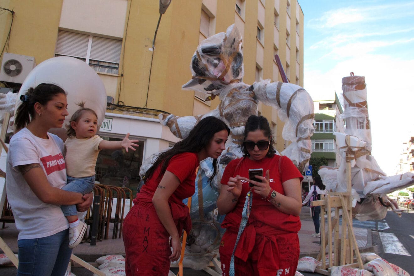 Plantà de las Fallas de Dénia durante la tarde del lunes 31