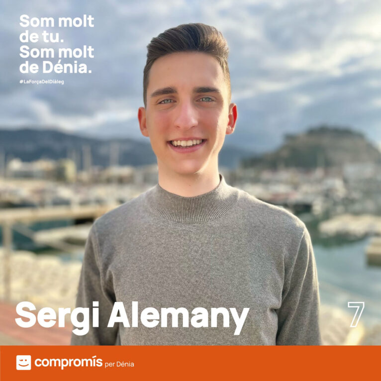 Sergi Alemany, Nummer sieben auf der Liste der Compromís per Dénia