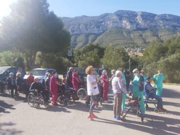 simulacro de emergencia de la residencia santa llucia