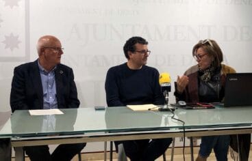 Vicent Grimalt, Raül García de la Reina y Massu Sentí durante la rueda de prensa