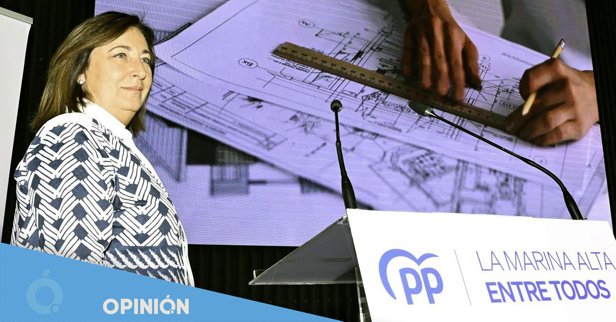 Pepa Font, candidata popular en Dénia, en un acto de campaña electoral