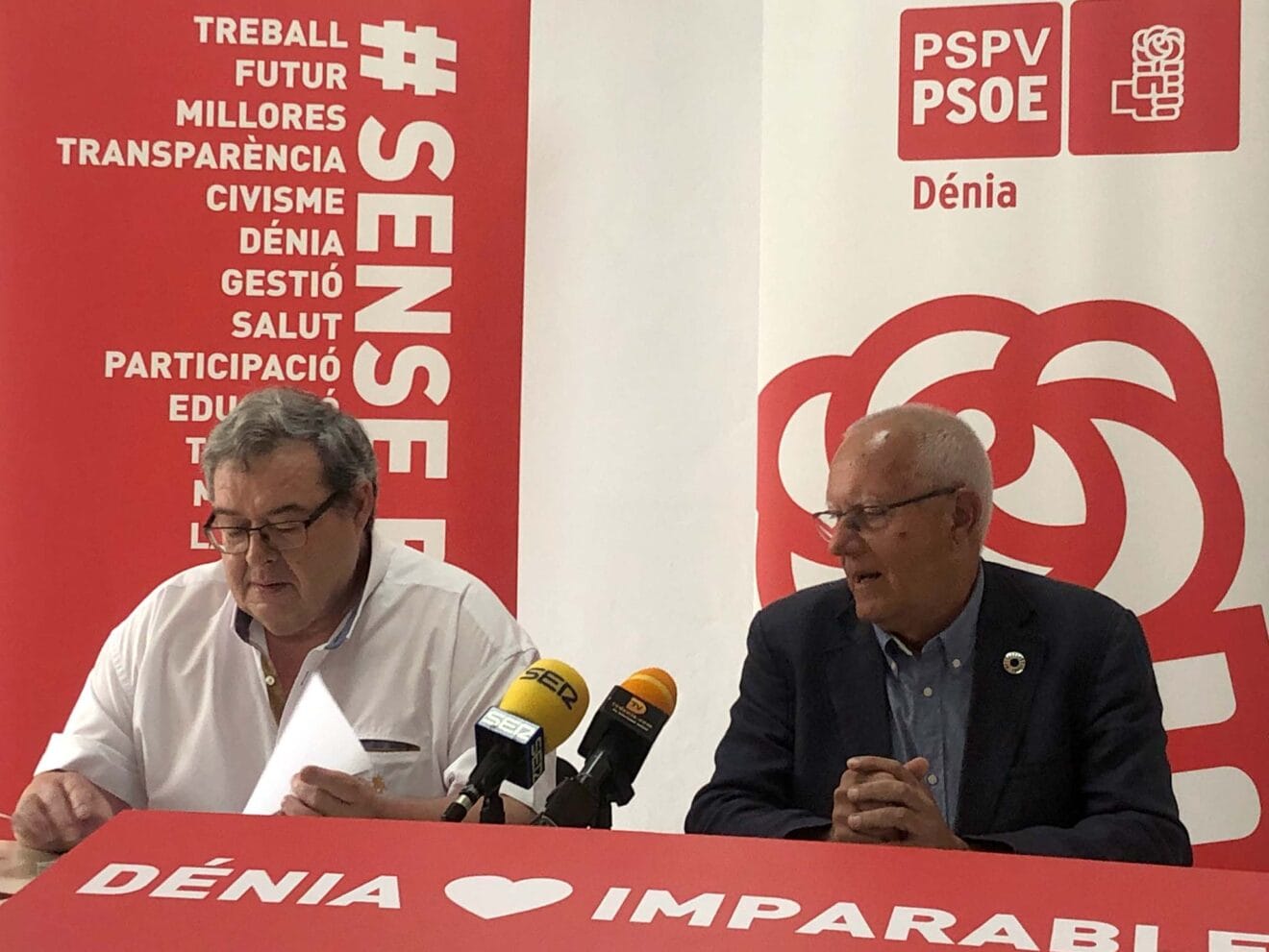 Rueda de prensa del PSPV de Dénia para presentar su programa económico