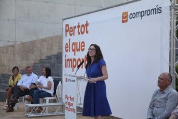 Aitana Mas durante el acto de Dénia