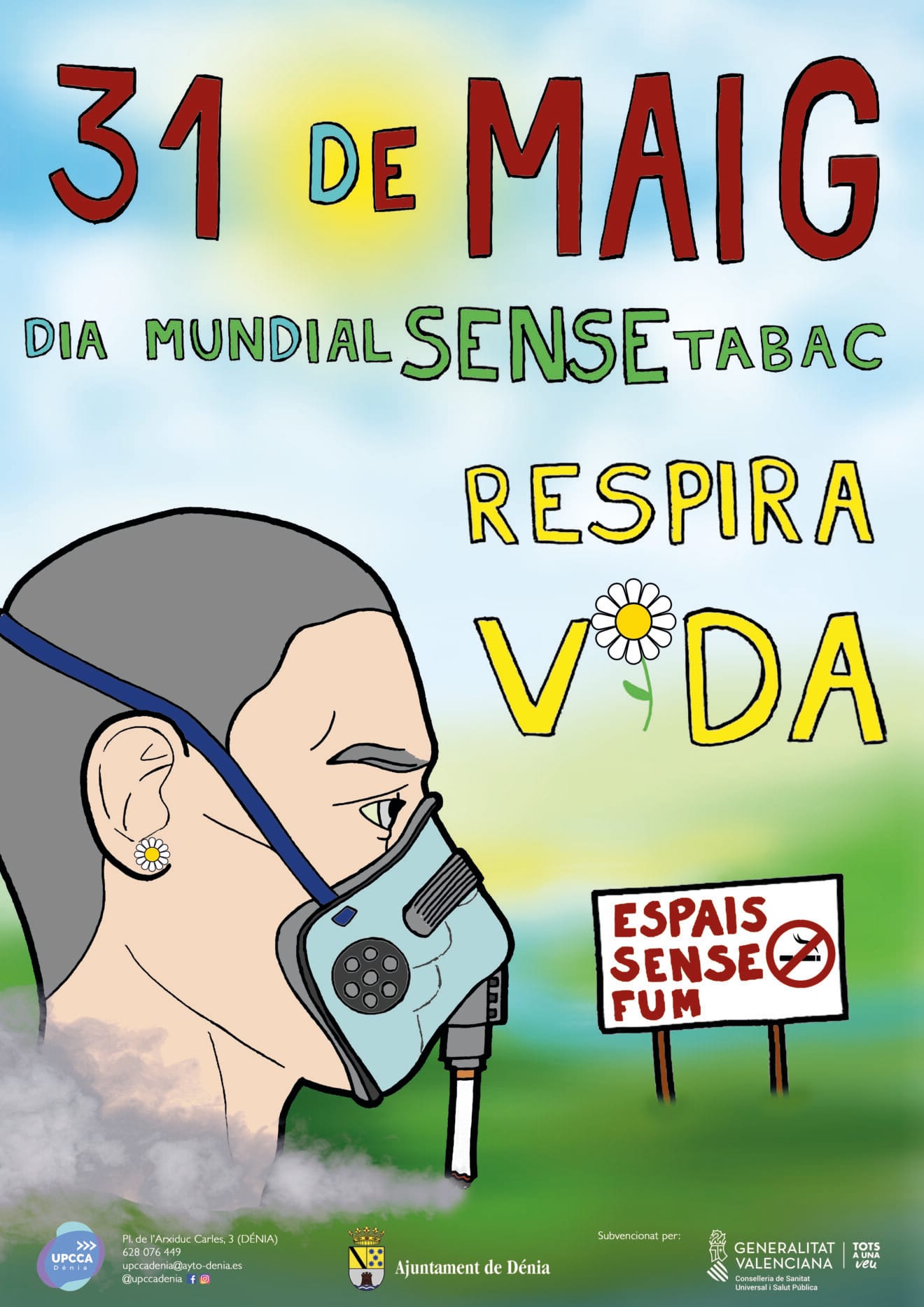 Cartel del Día Mundial sin tabaco en Dénia
